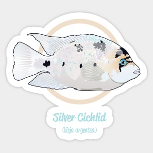 Silver Cichlid Sticker